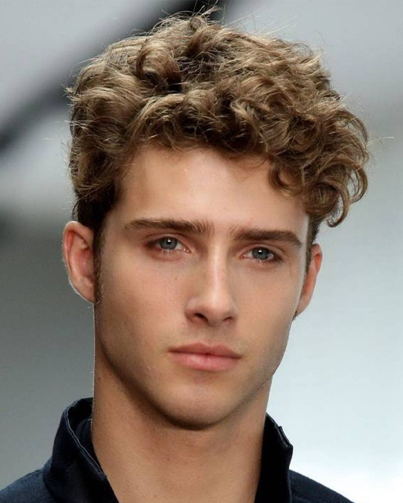 Neat curly quiff hairstyle for male | HairstyleAI