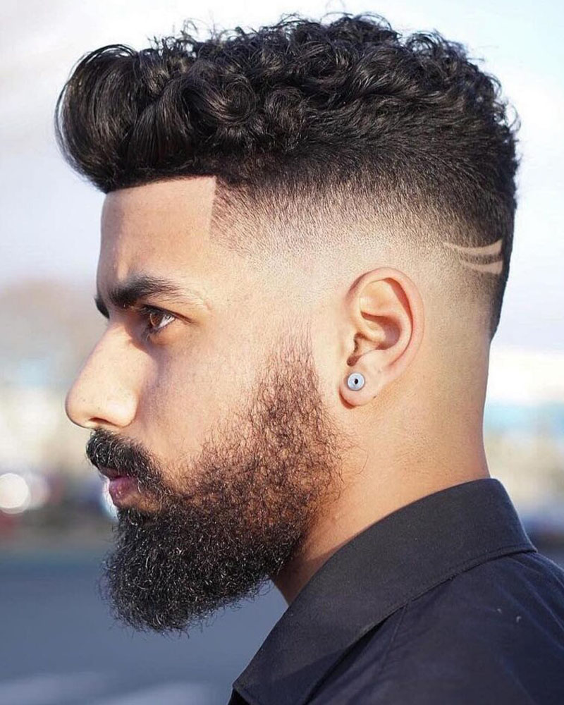 men curly hairstyles curls faded undercut Luxe Digital