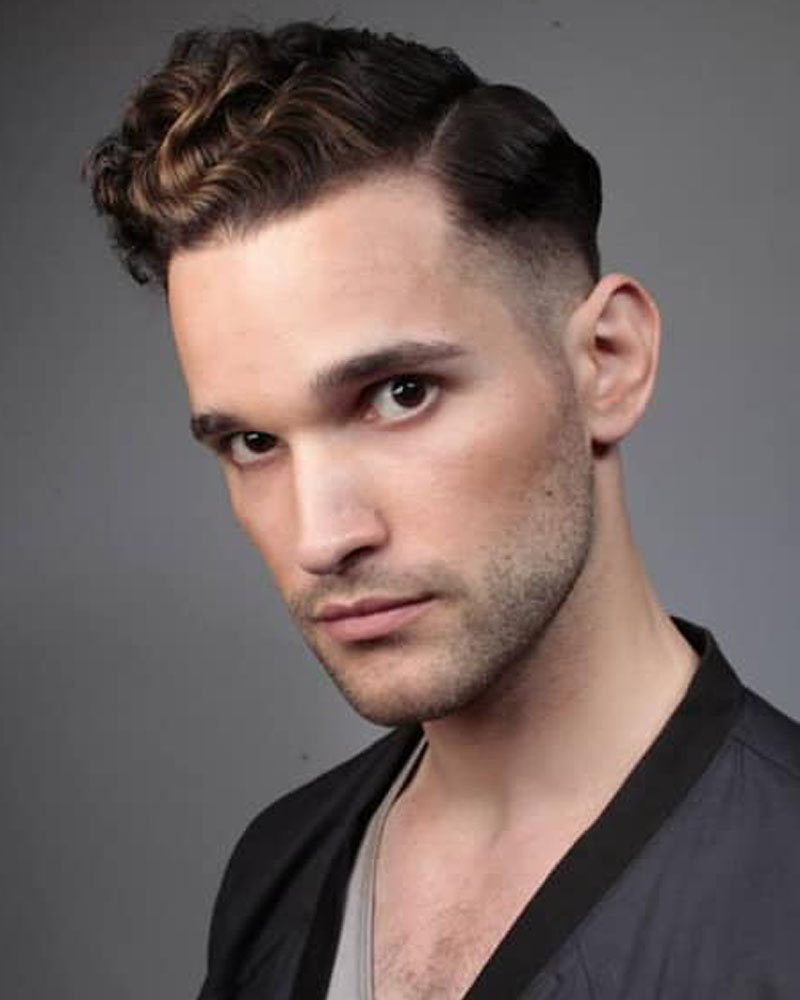 men curly hairstyles side part with curly hair Luxe Digital