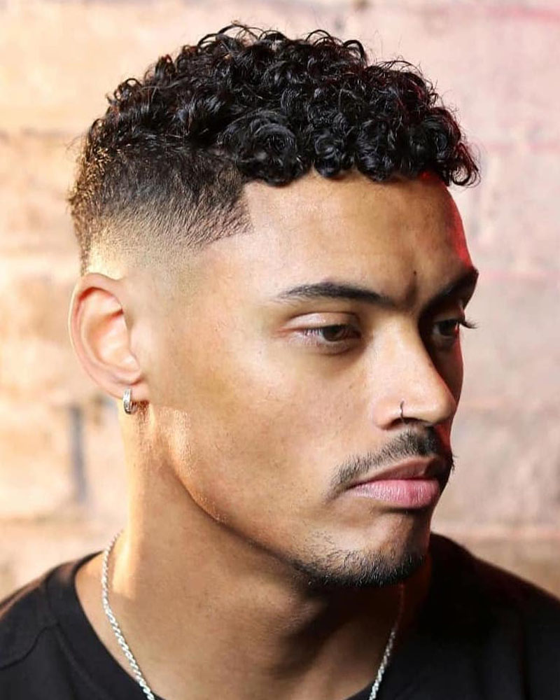 men curly hairstyles fine curls with vivid mid fade Luxe Digital
