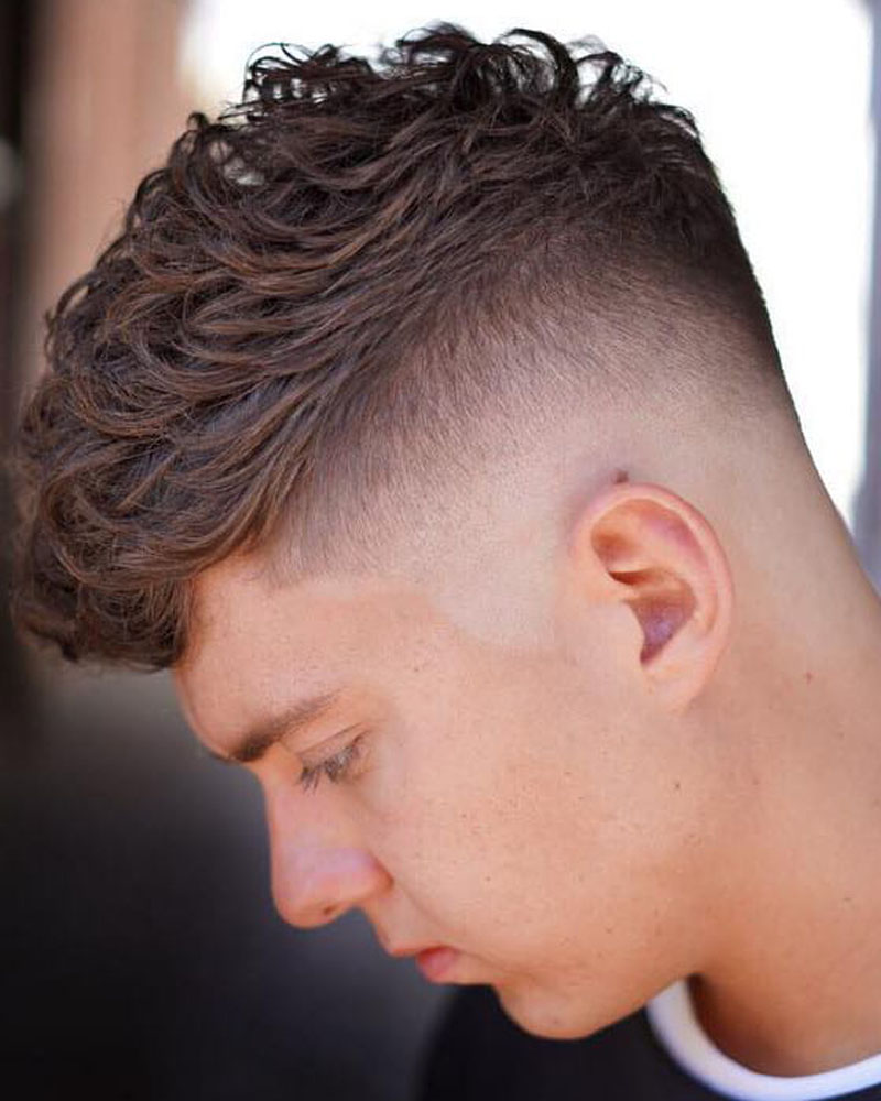 men curly hairstyles short fohawk with lineup Luxe Digital