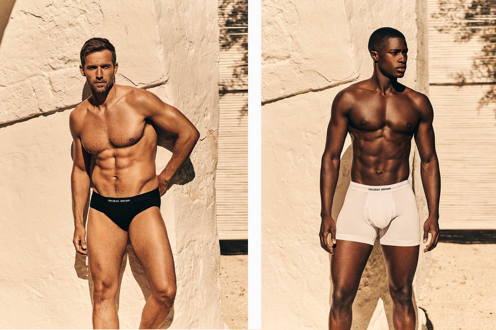 Men's Top Underwear Front And Back View. Basic Types Of The Top