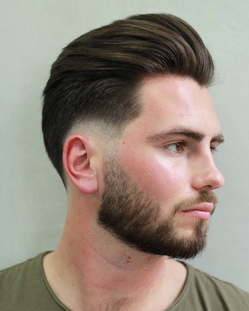 taper fade haircuts men low taper fade with pompadour Luxe Digital