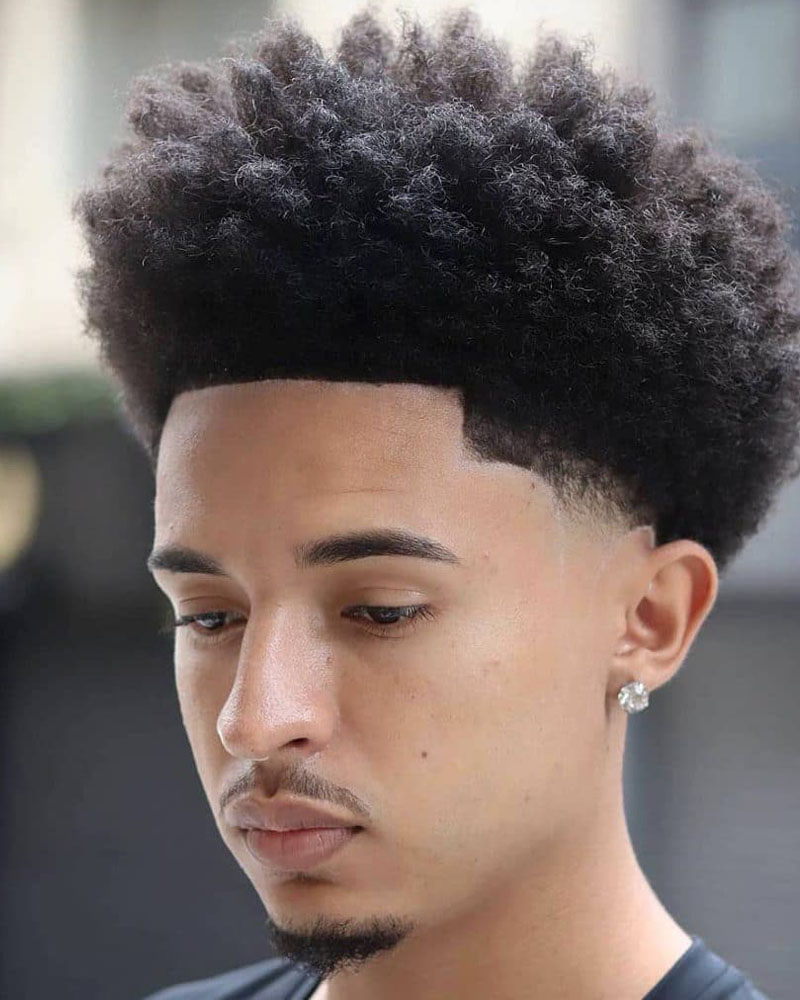 high taper haircut black men