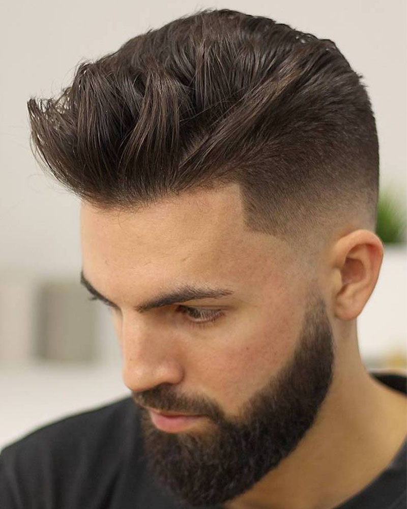 taper fade haircuts men neat quiff with taper faded side Luxe Digital