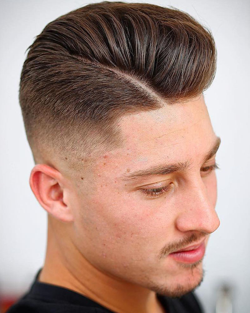 taper fade haircuts men side part tapered fade Luxe Digital