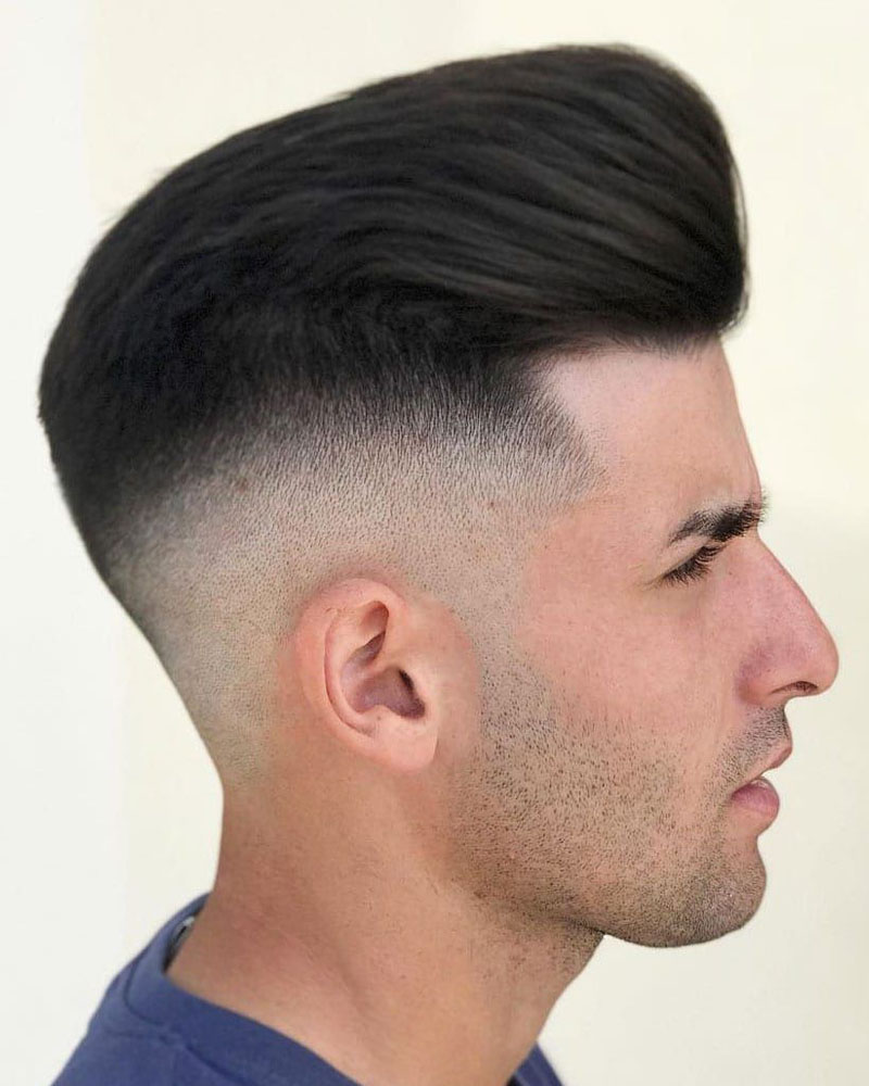 taper fade haircuts men pompadour high fade Luxe Digital