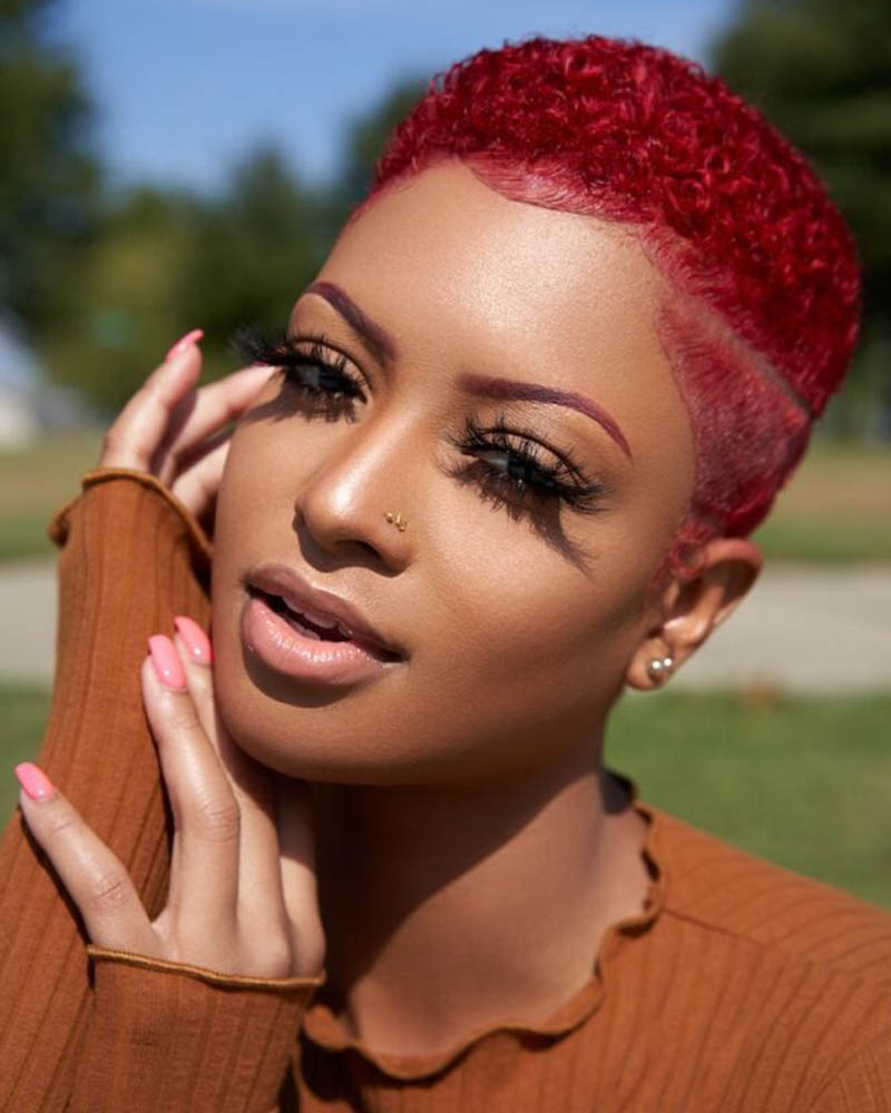 black women short hairstyles red hair for darker skin tones Luxe Digital