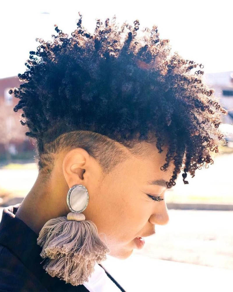 black women short hairstyles short afro mohawk Luxe Digital