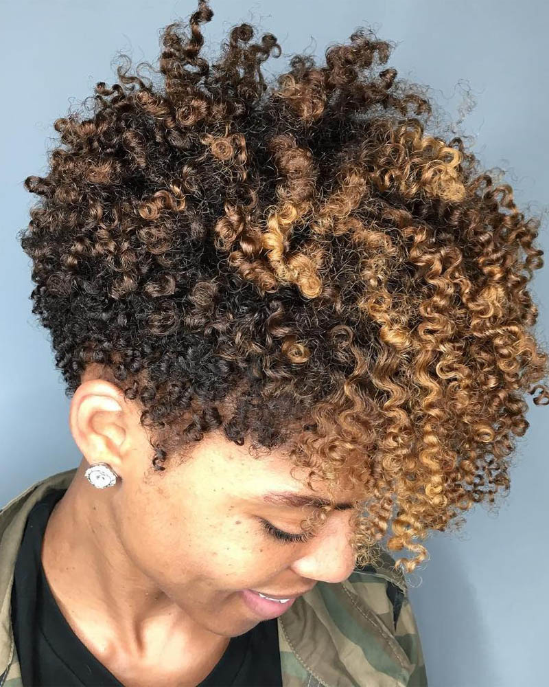 Natural curls for short black hair best sale