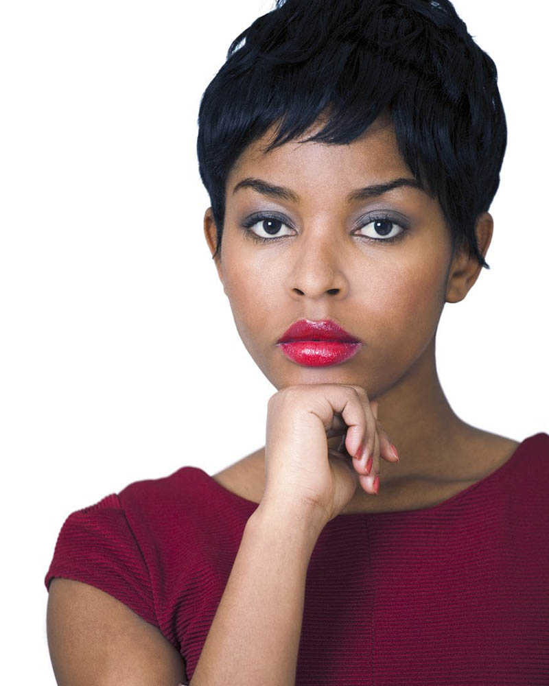 black women short hairstyles tousled pixie with layered bangs Luxe Digital