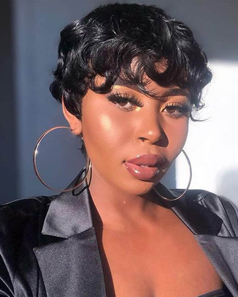 black women short hairstyles curly pixie haircut Luxe Digital
