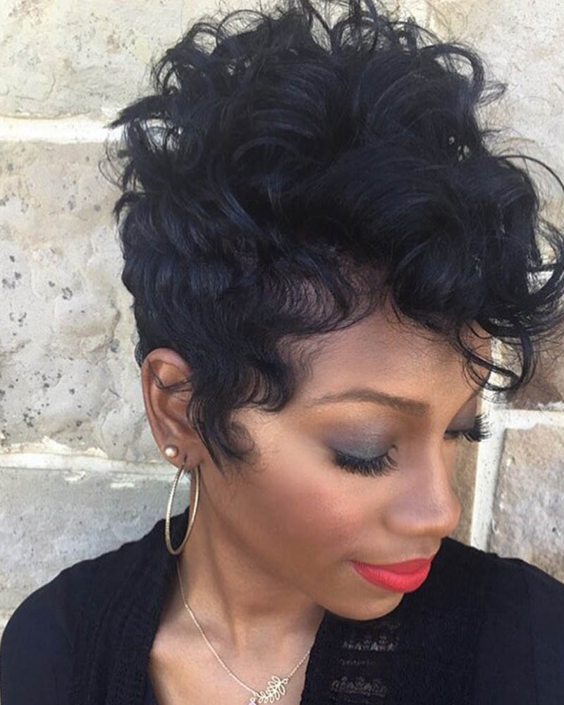 black women short hairstyles haircut with shapely waves Luxe Digital