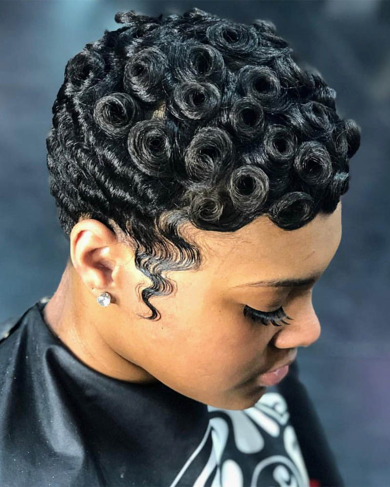 black women short hairstyles pin curl black hairstyle Luxe Digital