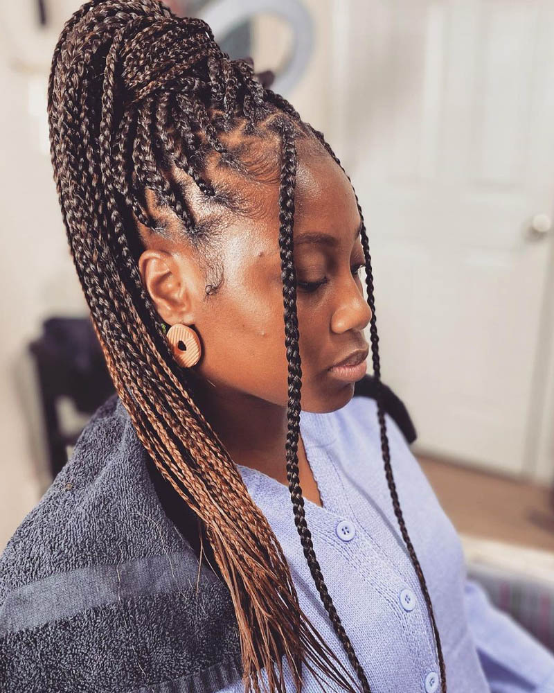 Beauty Meets Edge: 44 Braids with Curls Hairstyles