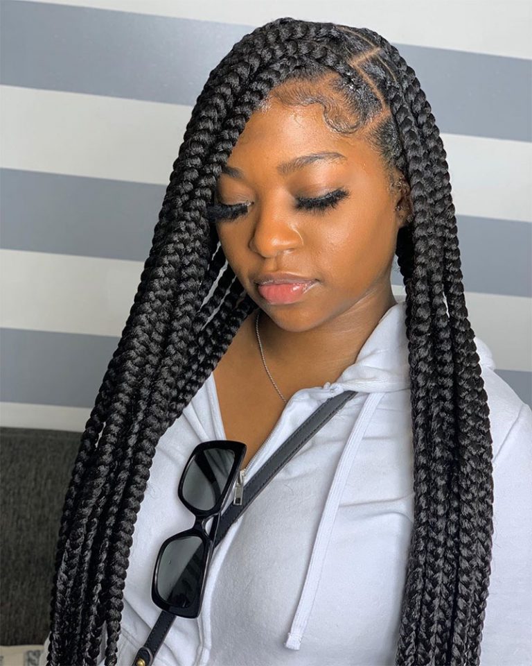 25 Hottest Knotless Braids Style: Illustrated Guide