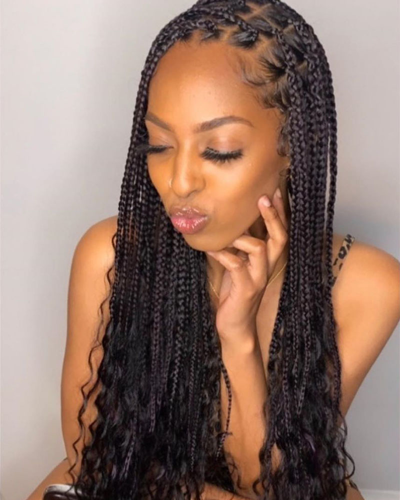 Coi Leray Inspired Large Boho Knotless Goddess Braids - vrogue.co