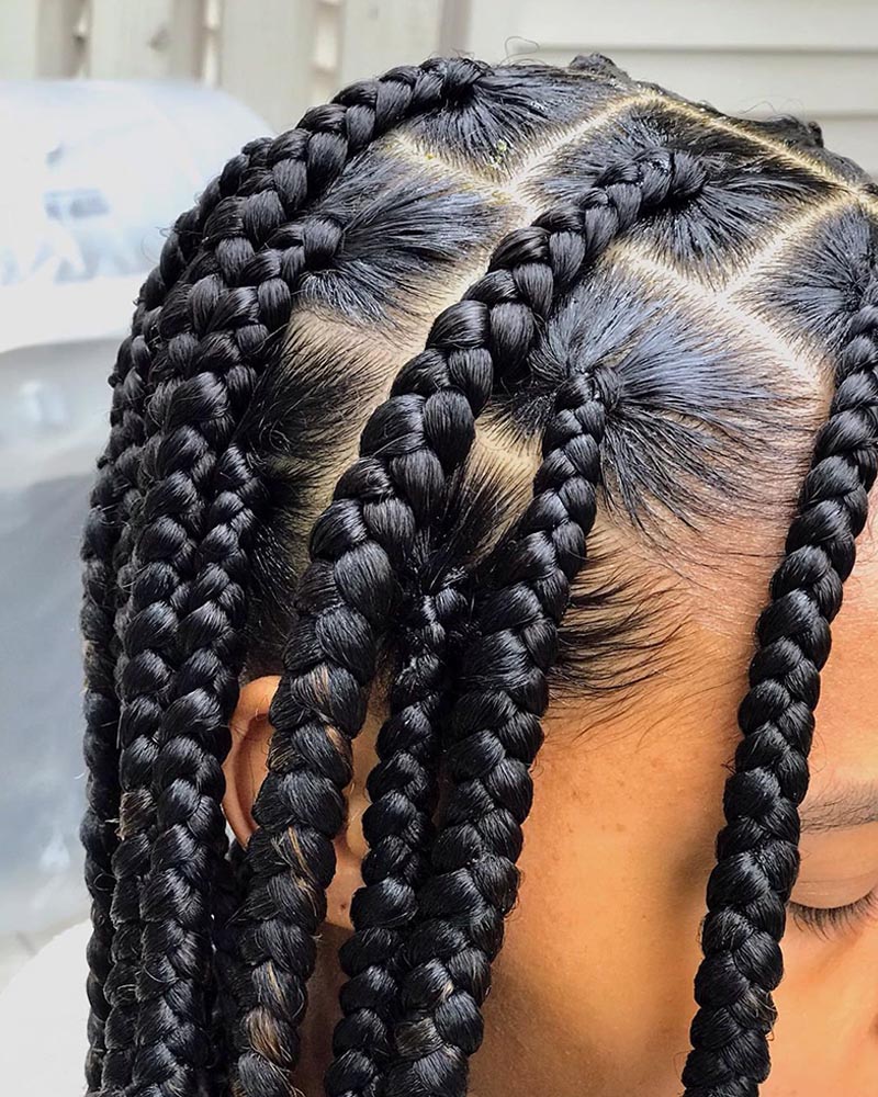 How To Do Large Knotless Braids