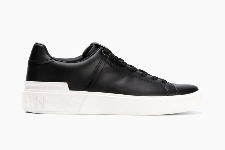 Expensive black outlet trainers