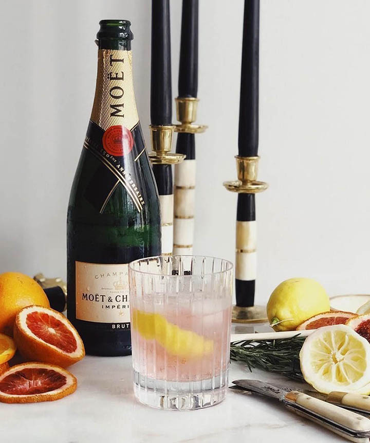 moet chandon champagne French 75 recipe - Luxe Digital