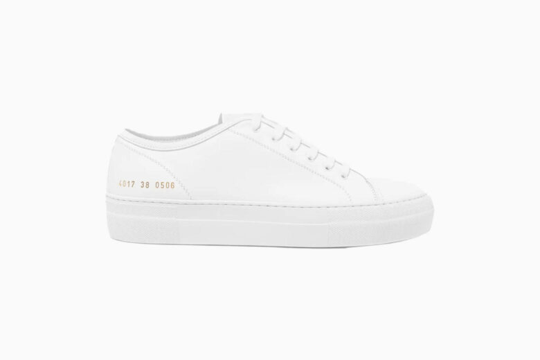 best white sneakers women common projects tournament review - Luxe Digital