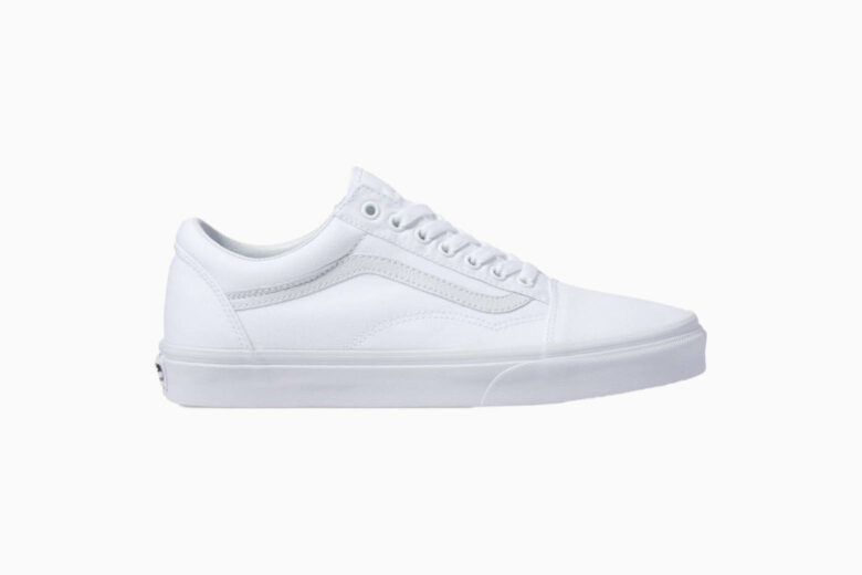 best white sneakers women vans classic old skool - Luxe Digital