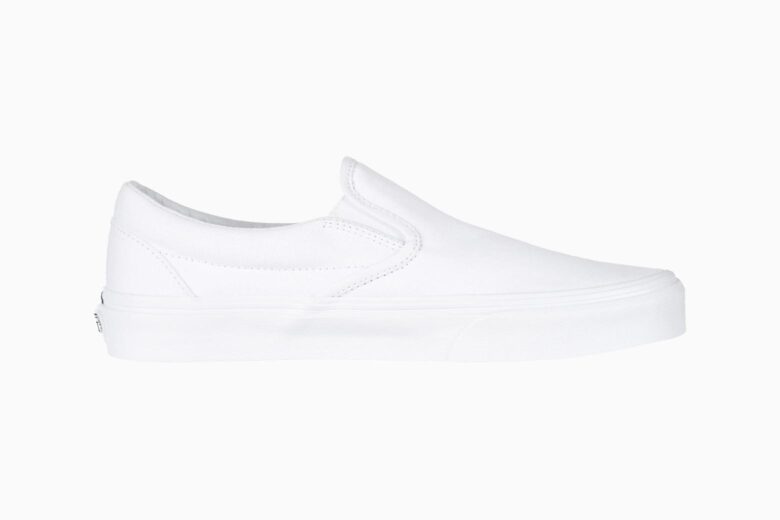 best white sneakers men vans classic slip on review - Luxe Digital