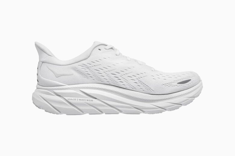 best white sneakers men hoka one one clifton 8 review - Luxe Digital