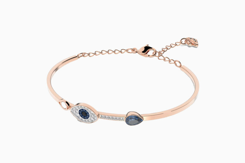 evil eye jewelry meaning swarovski duo evil eye bangle  - Luxe Digital