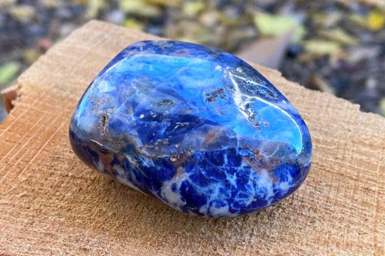 Ornaments Sodalite Cabochon Bead Healing Pendant Natural Stone Blue Gemstone 