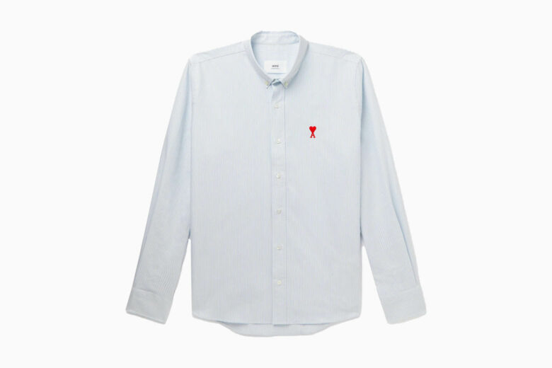 best casual shirts men ami paris oxford shirt - Luxe Digital