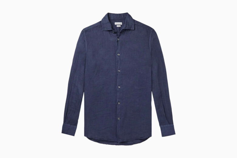 best casual shirts men incotex linen shirt - Luxe Digital