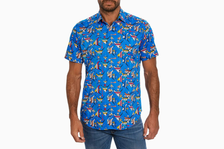 best casual shirts men robert graham gone fishing short sleeve shirt - Luxe Digital