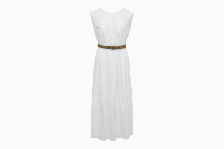 best white dresses women brunello cucinelli review - Luxe Digital