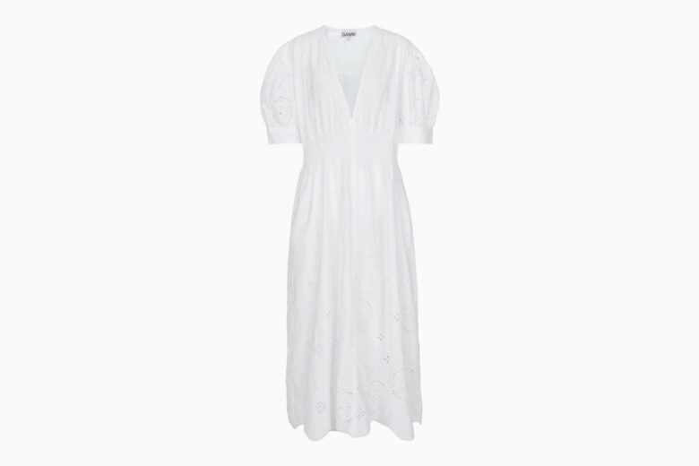 best white dresses women ganni review - Luxe Digital