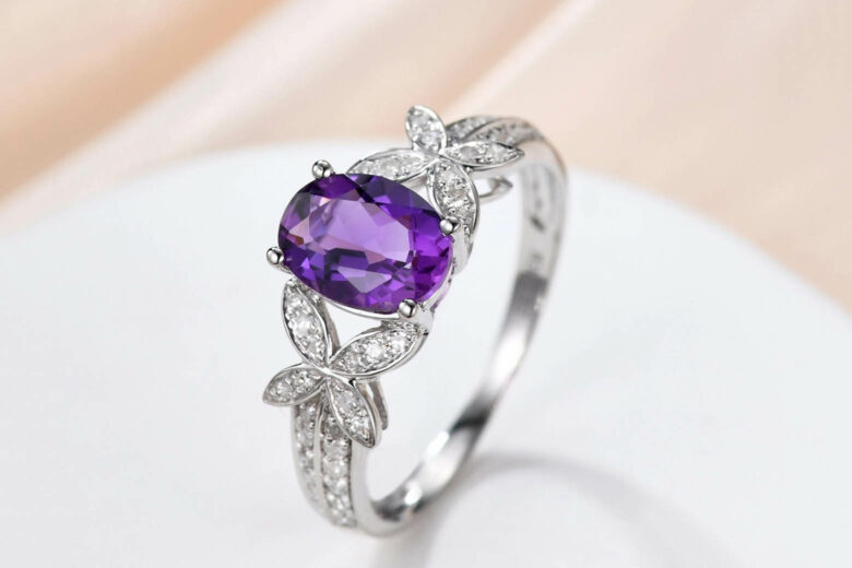best gemstone engagement rings amethyst engagement rings - Luxe Digital