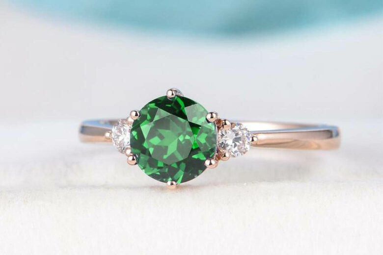 Gemstone hot sale solitaire ring