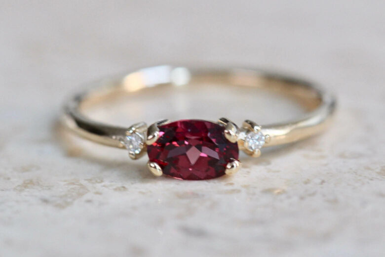 best gemstone engagement rings garnet engagement rings - Luxe Digital