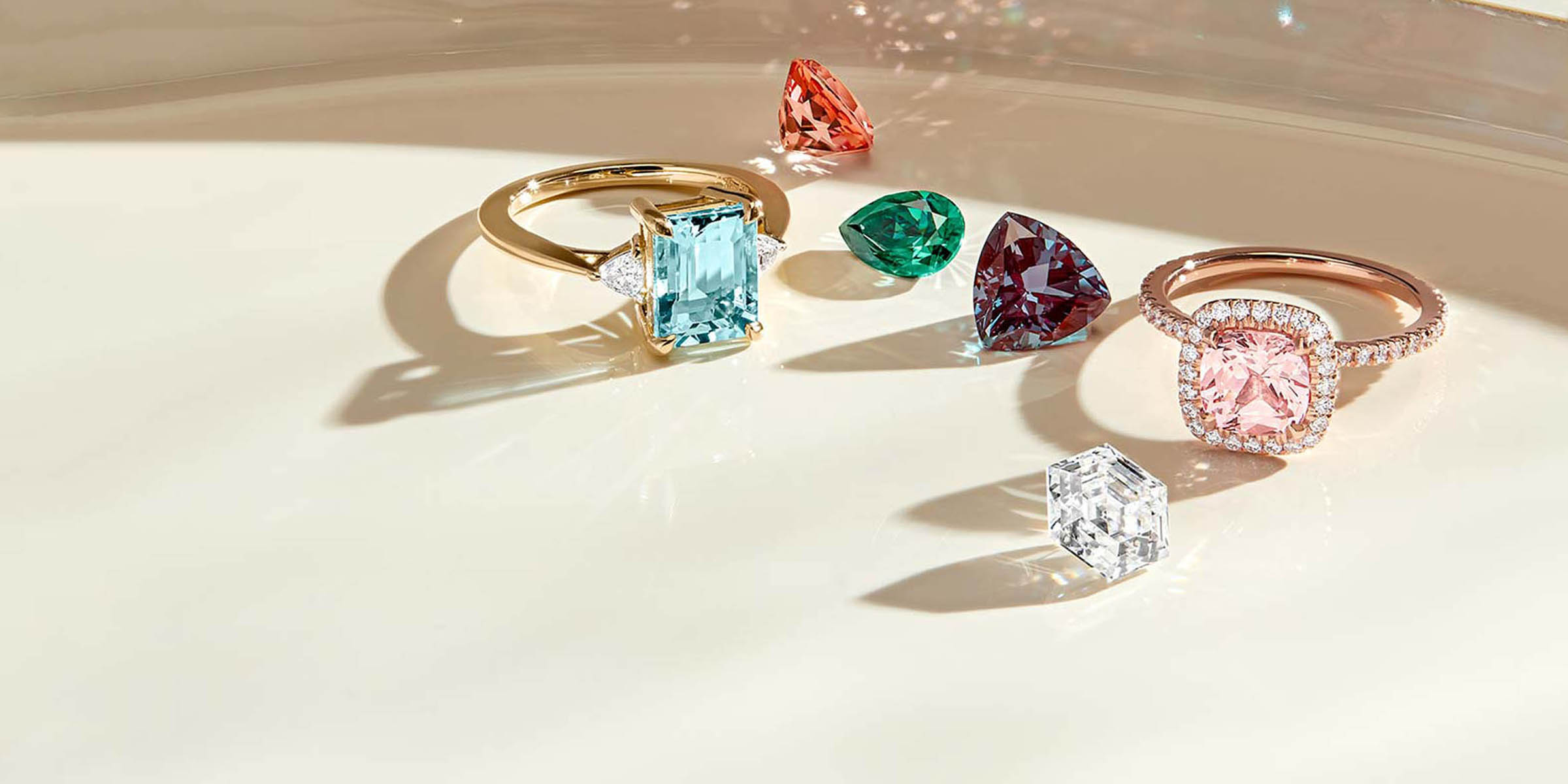 Colored engagement deals rings