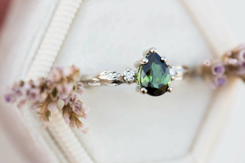 best gemstone engagement rings tourmaline engagement rings - Luxe Digital
