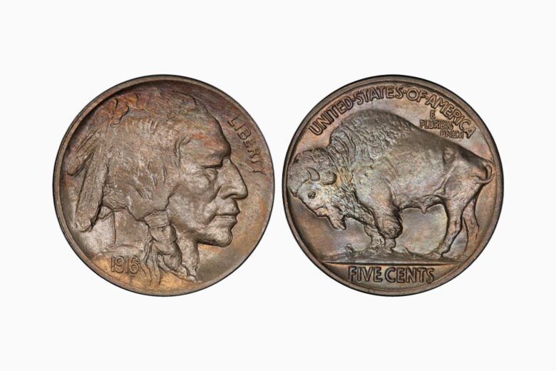 most valuable nickels 1916 buffalo nickel doubled die obverse - Luxe Digital