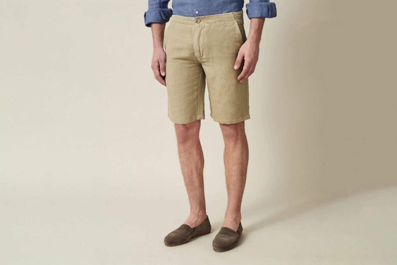 luca faloni panarea linen cotton shorts lecce luxe digital