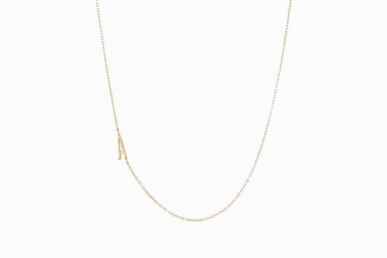 best necklaces women gorjana gold alphabet necklace review - Luxe Digital