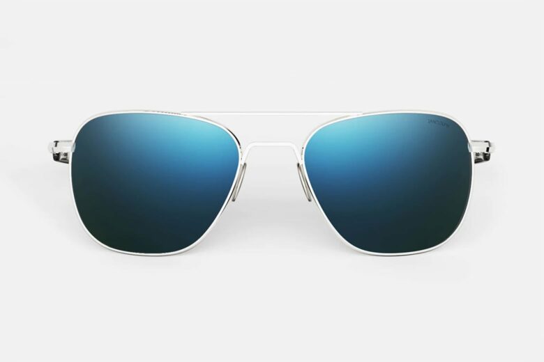 randolph engineering sunglasses aviator white gold polarized luxe digital