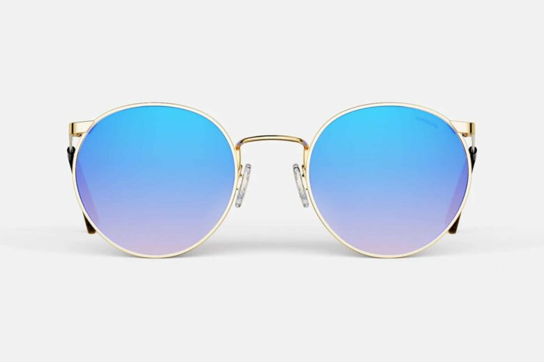 randolph engineering sunglasses P3 round gold non polarized luxe digital