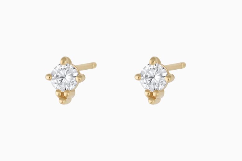 best earrings women gorjana diamond trinity studs review - Luxe Digital