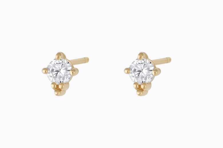 Classic Diamond Studs Earring in 14K Solid Gold/Pair, Women's by Gorjana