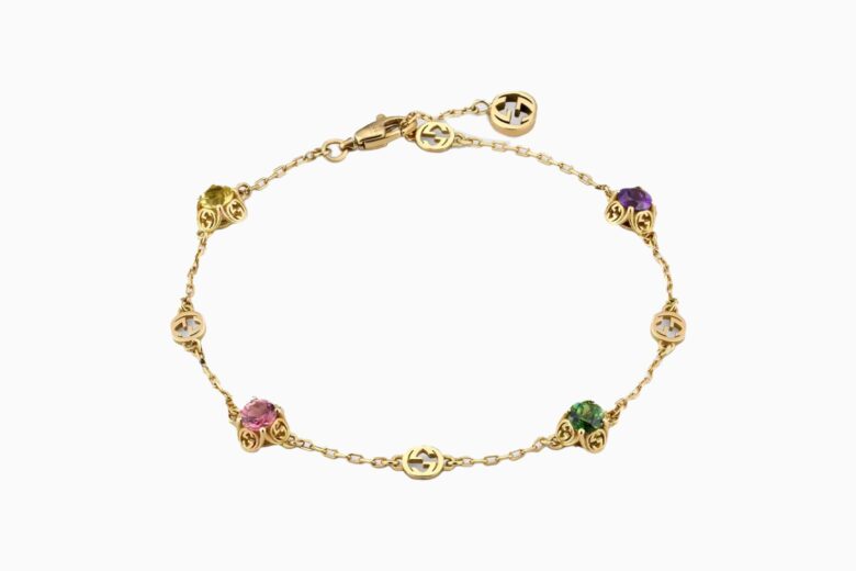 best bracelets women gucci interlocking g 18k bracelet with gemstones review - Luxe Digital