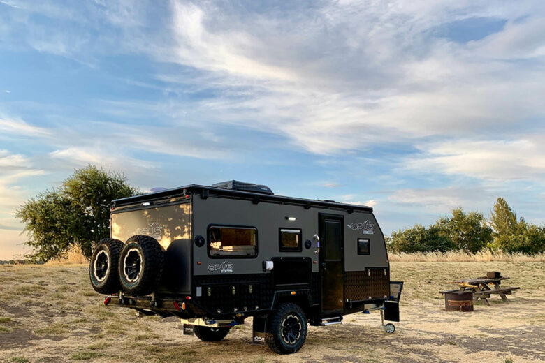 best off road camping trailers opus op15 hybrid caravan review - Luxe Digital