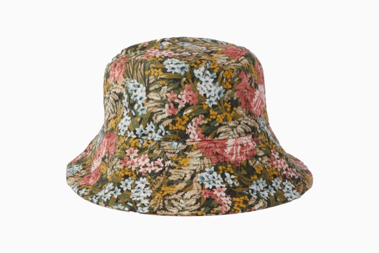 French Accent Leaf Print Bucket Hat For Men (Multi, OS)